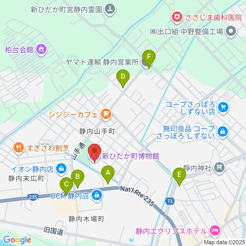 新ひだか町博物館周辺のコンビニエンスストア一覧地図