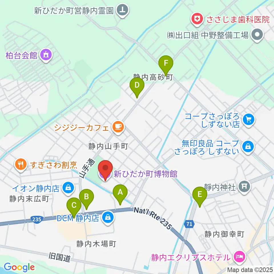 新ひだか町博物館周辺のコンビニエンスストア一覧地図