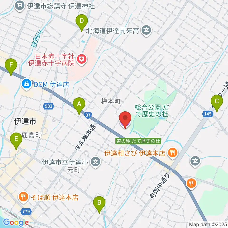 だて歴史文化ミュージアム周辺のコンビニエンスストア一覧地図