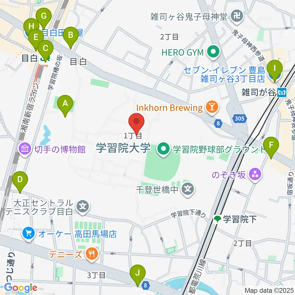 霞会館記念学習院ミュージアム周辺のコンビニエンスストア一覧地図