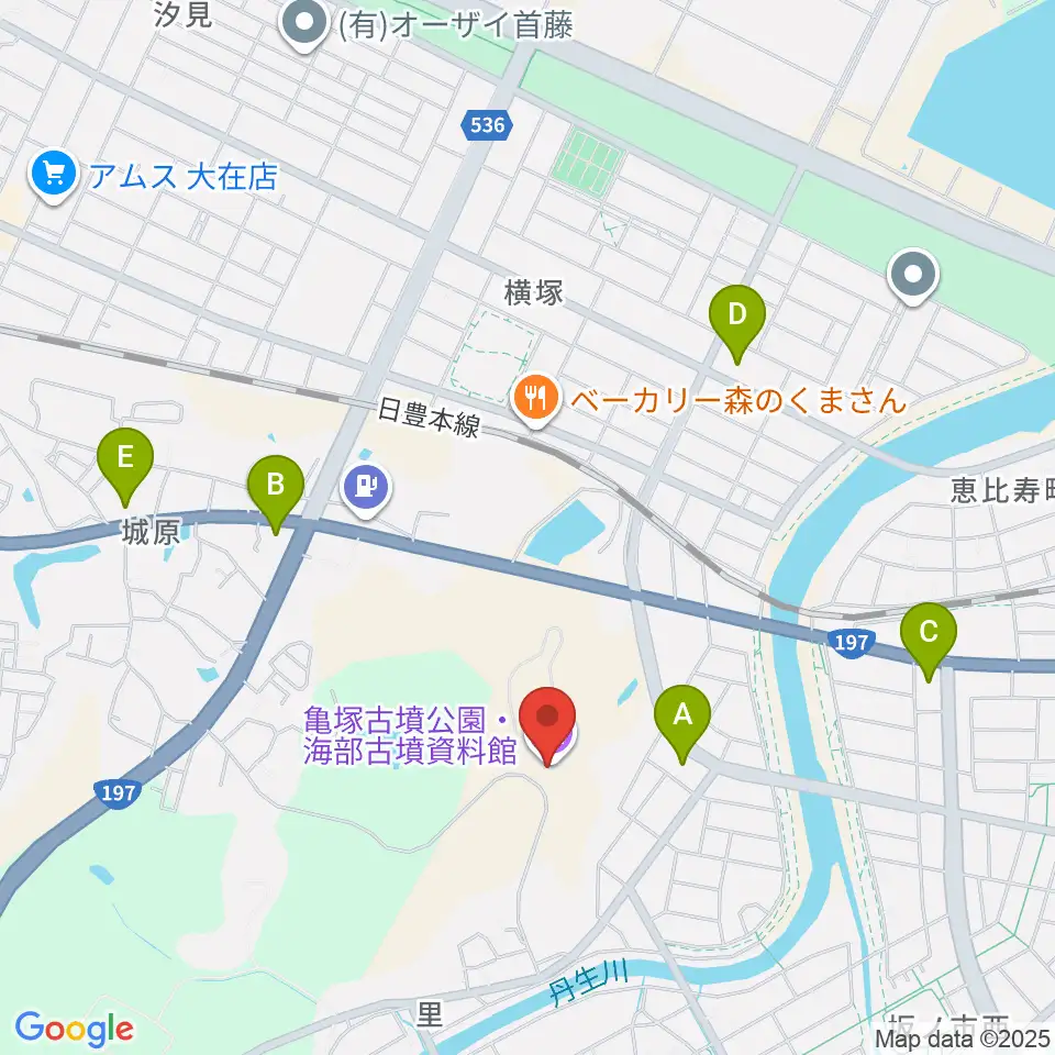 亀塚古墳公園・海部古墳資料館周辺のコンビニエンスストア一覧地図