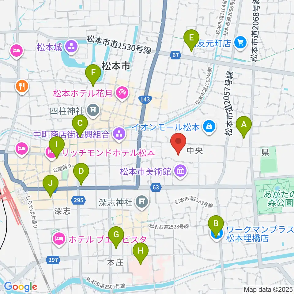 テスコム・エレコム武道場周辺のコンビニエンスストア一覧地図