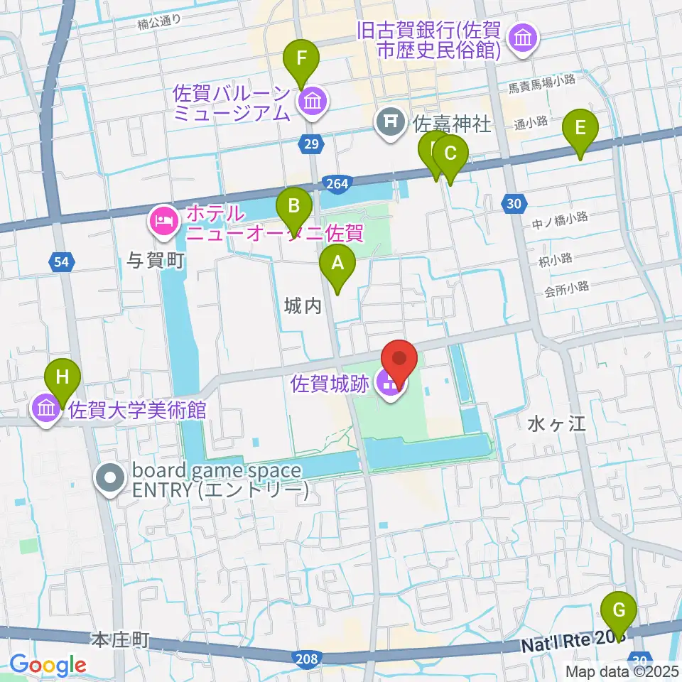 佐賀県立佐賀城本丸歴史館周辺のコンビニエンスストア一覧地図