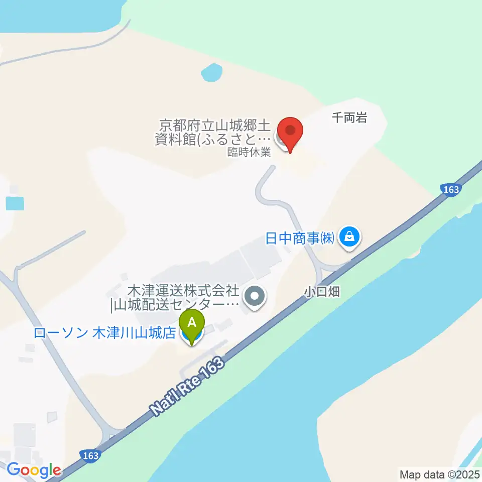 京都府立山城郷土資料館周辺のコンビニエンスストア一覧地図