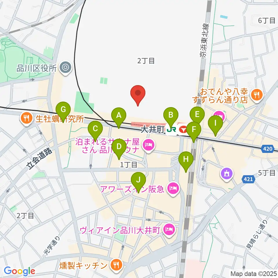TOHOシネマズ 大井町周辺のコンビニエンスストア一覧地図