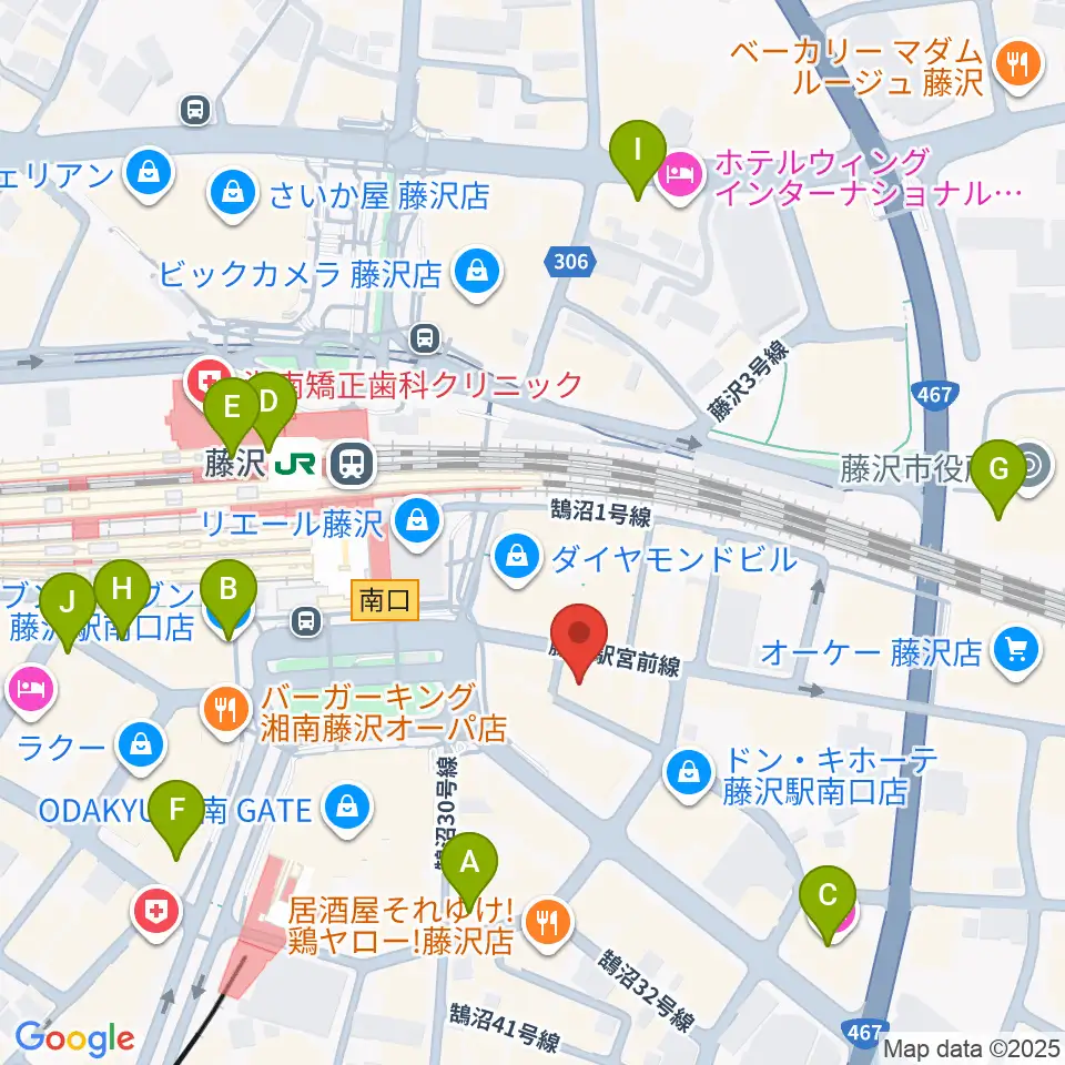 TOKYO BEACH STUDIO 湘南藤沢周辺のコンビニエンスストア一覧地図