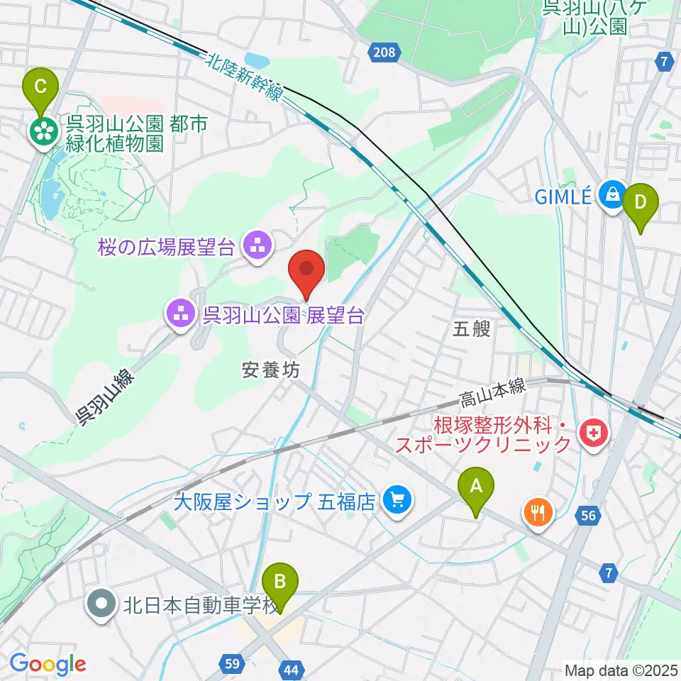 富山市民俗民芸村周辺のコンビニエンスストア一覧地図