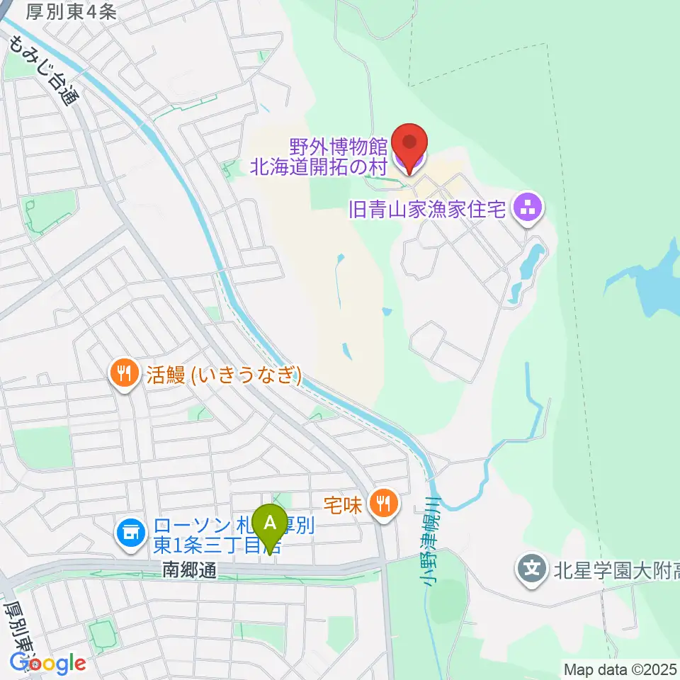 野外博物館 北海道開拓の村周辺のコンビニエンスストア一覧地図