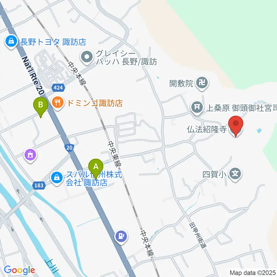 仏法紹隆寺宝物殿周辺のコンビニエンスストア一覧地図