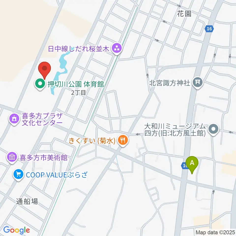 押切川公園レゾナック体育館周辺のコンビニエンスストア一覧地図