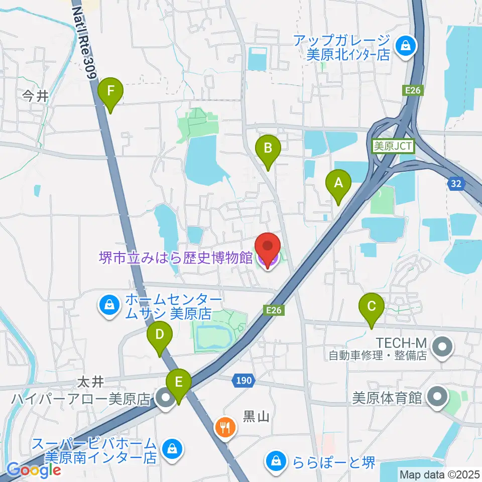 堺市立みはら歴史博物館周辺のコンビニエンスストア一覧地図