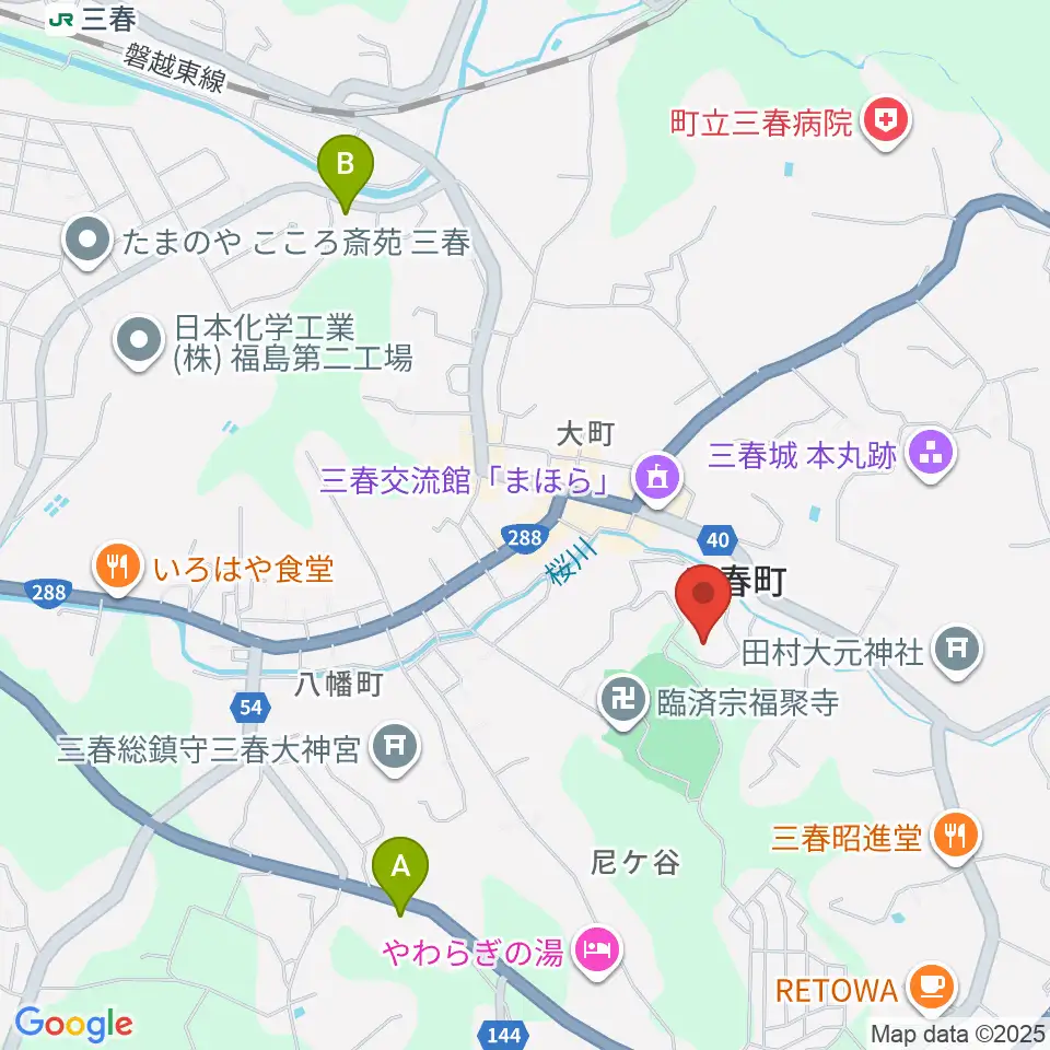 三春町歴史民俗資料館周辺のコンビニエンスストア一覧地図