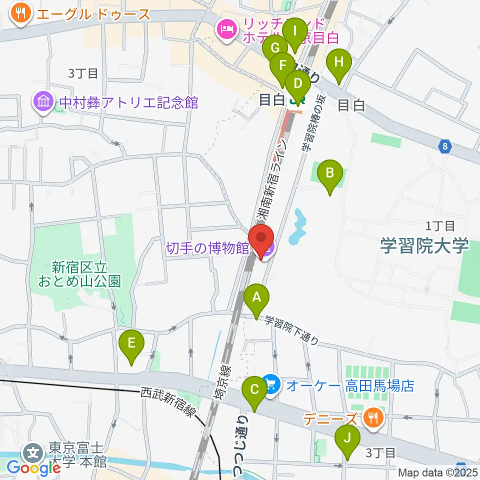 切手の博物館周辺のコンビニエンスストア一覧地図
