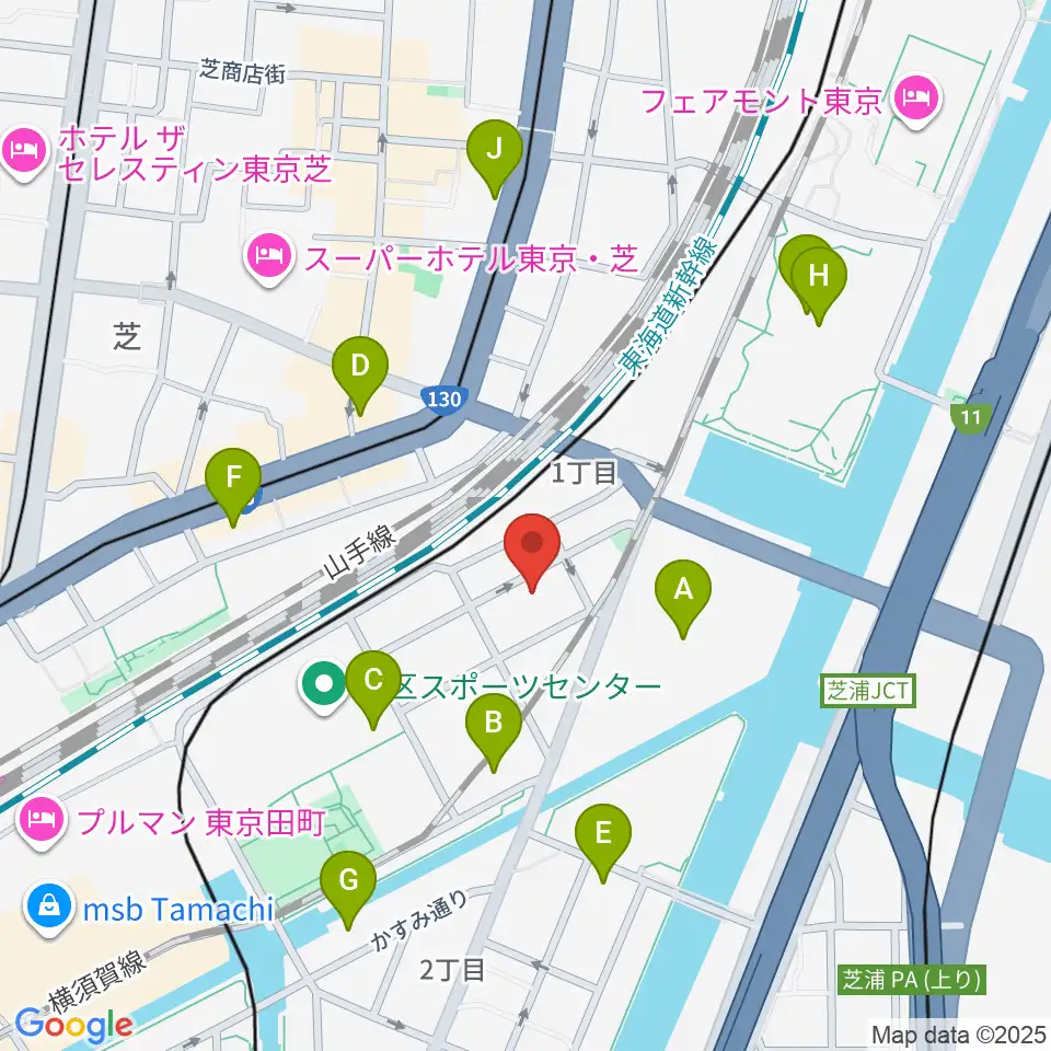 港区立伝統文化交流館周辺のコンビニエンスストア一覧地図