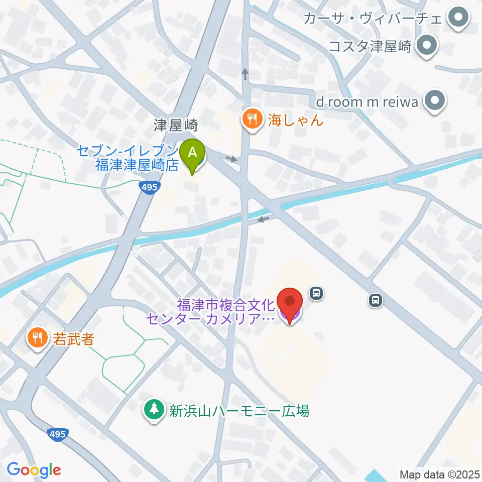 福津市カメリアステージ歴史資料館周辺のコンビニエンスストア一覧地図