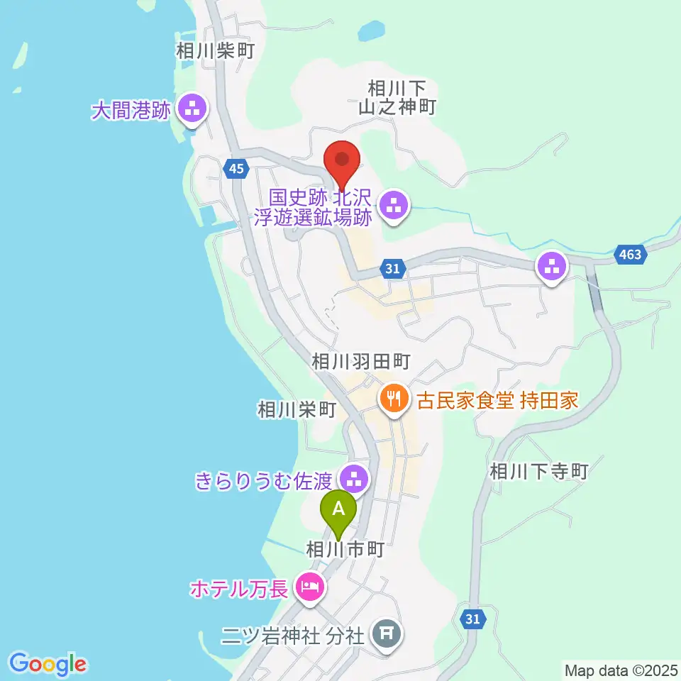 相川郷土博物館周辺のコンビニエンスストア一覧地図