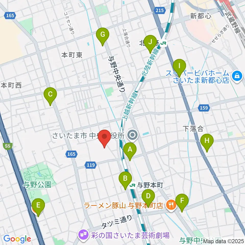 与野郷土資料館周辺のコンビニエンスストア一覧地図