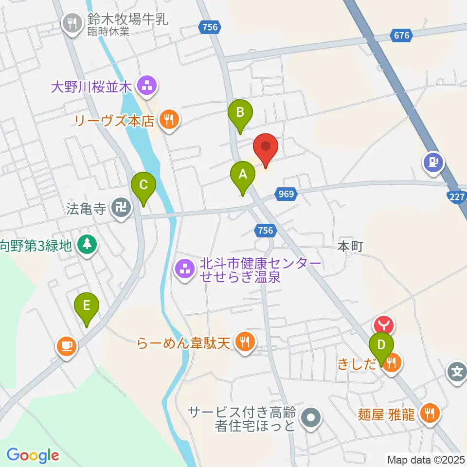 北斗市郷土資料館周辺のコンビニエンスストア一覧地図