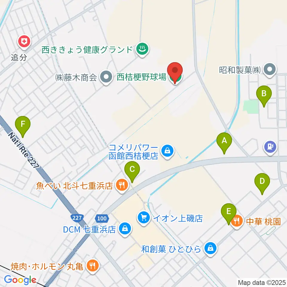 どさんこパワースタジアム周辺のコンビニエンスストア一覧地図