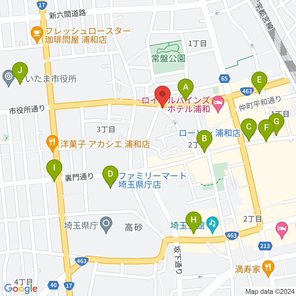 キャッツアイ周辺のコンビニエンスストア一覧地図