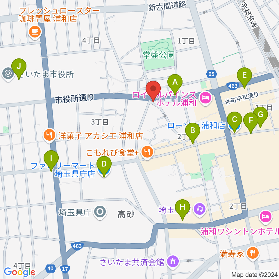 キャッツアイ周辺のコンビニエンスストア一覧地図