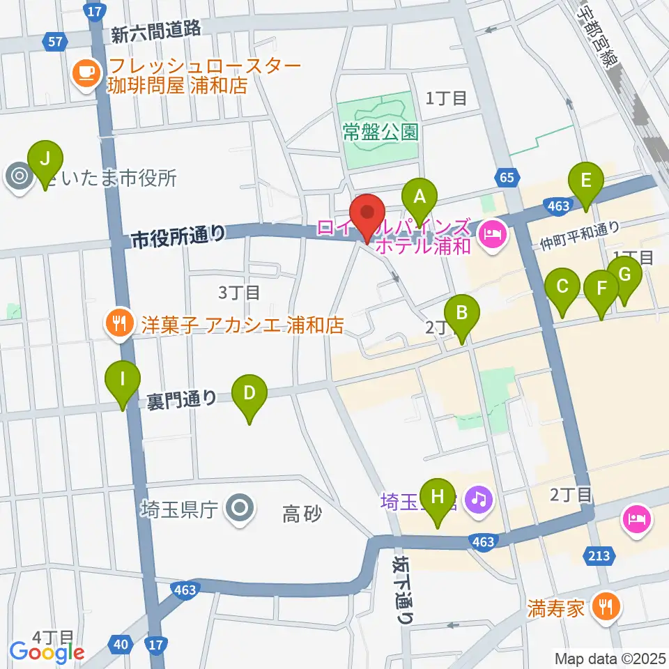 キャッツアイ周辺のコンビニエンスストア一覧地図