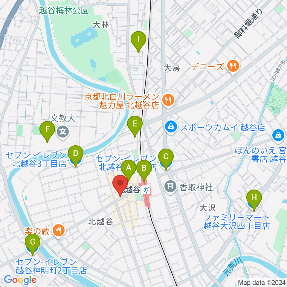 サウンドスタジオ・グレゴリ周辺のコンビニエンスストア一覧地図