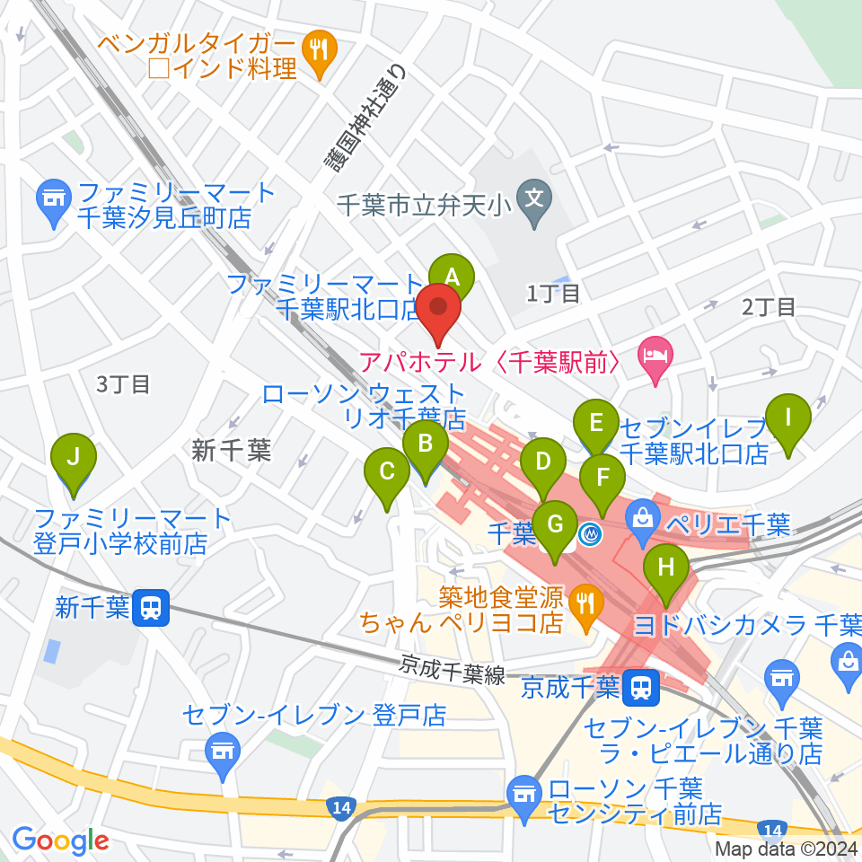 サウンドスタジオラパン周辺のコンビニエンスストア一覧地図