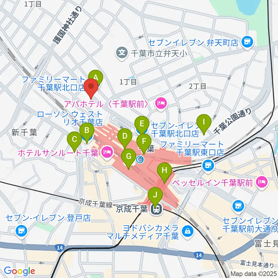 サウンドスタジオラパン周辺のコンビニエンスストア一覧地図