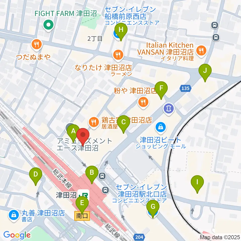 RBC's船橋スタジオ周辺のコンビニエンスストア一覧地図