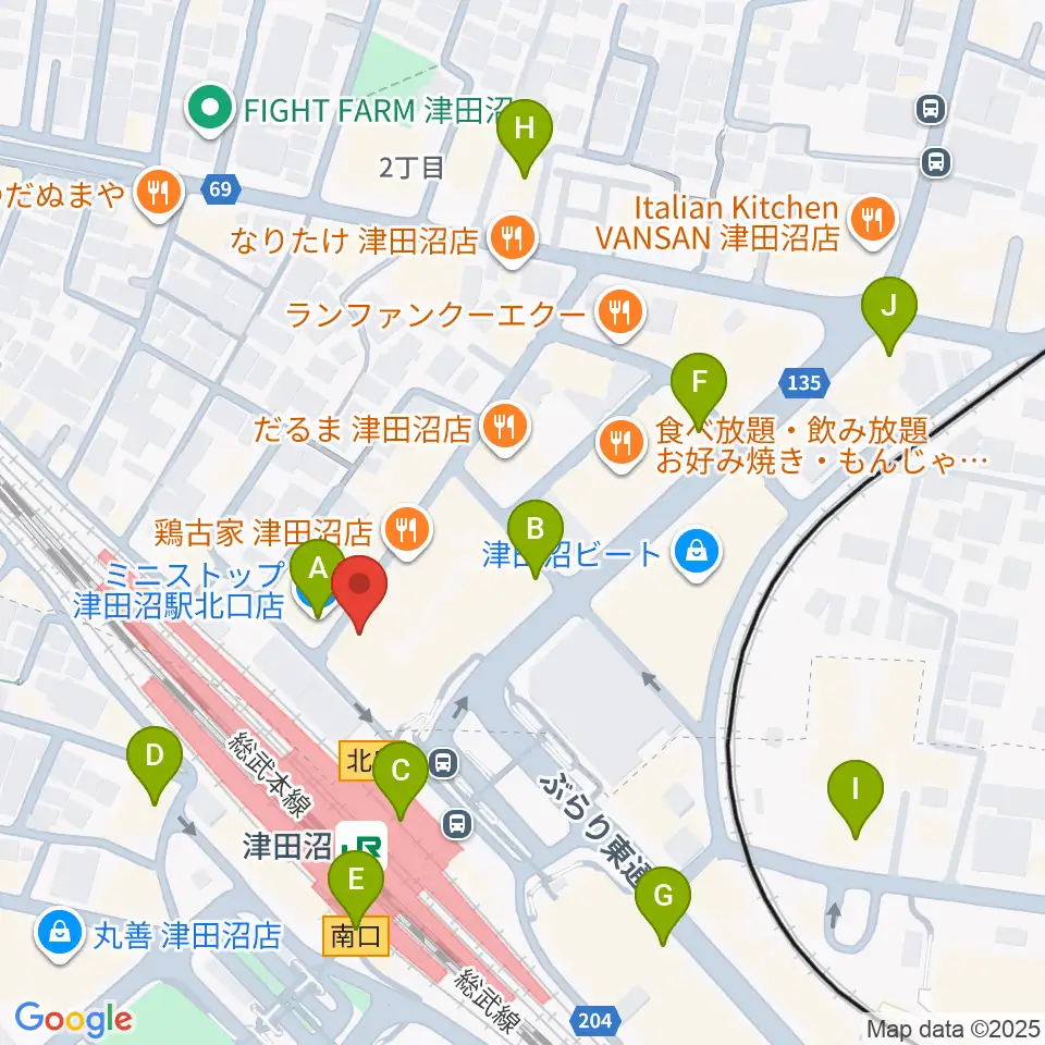 RBC's船橋スタジオ周辺のコンビニエンスストア一覧地図