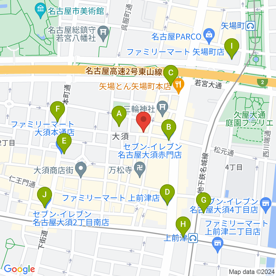 スタジオスピーク周辺のコンビニエンスストア一覧地図