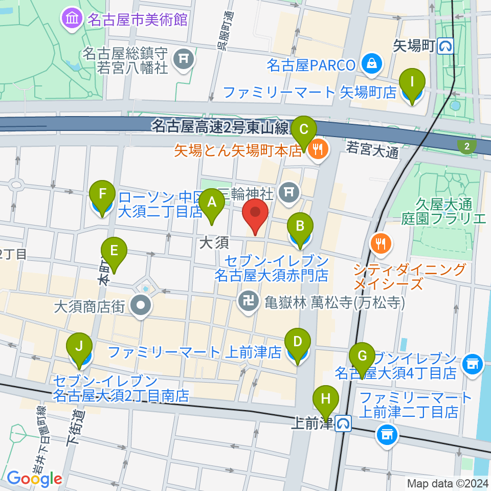 スタジオスピーク周辺のコンビニエンスストア一覧地図