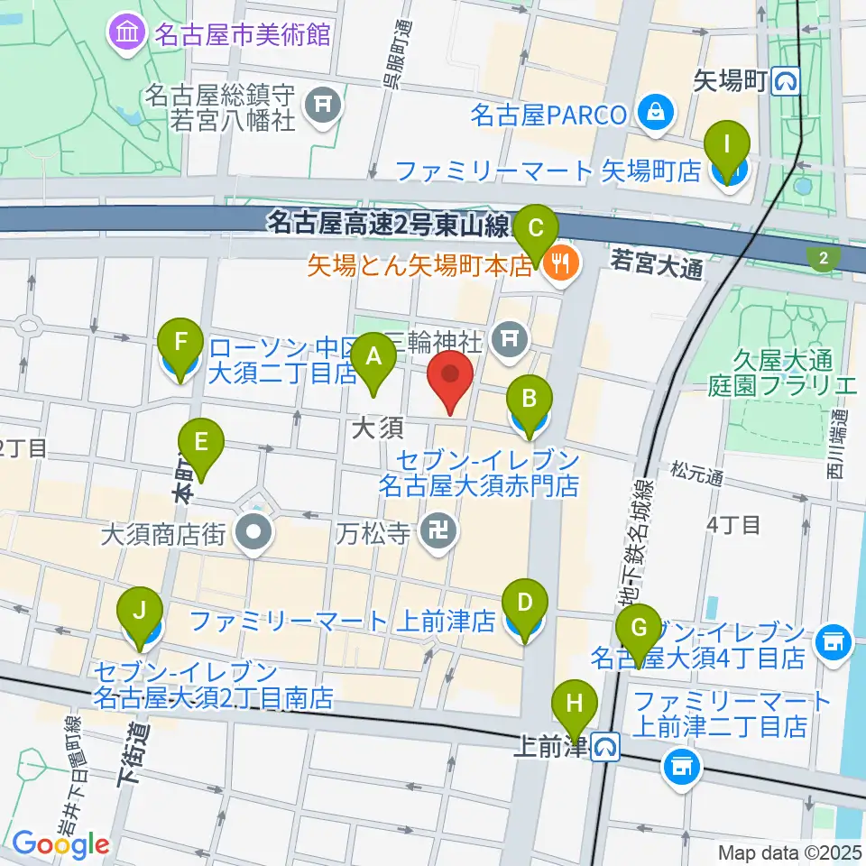 スタジオスピーク周辺のコンビニエンスストア一覧地図