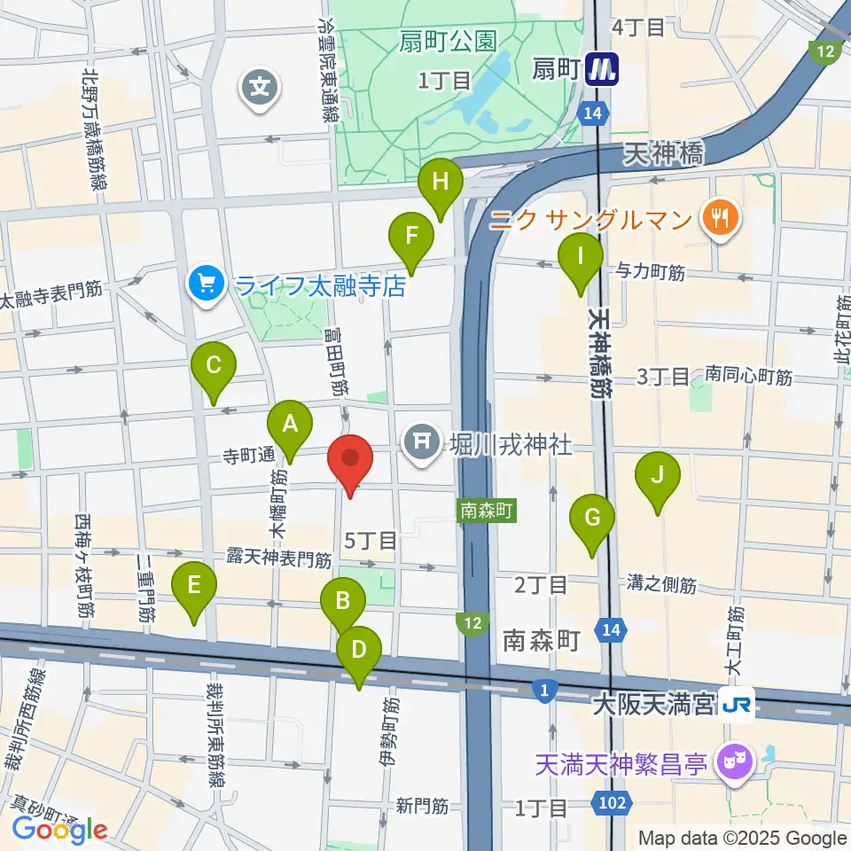 スタジオグルーヴ周辺のコンビニエンスストア一覧地図