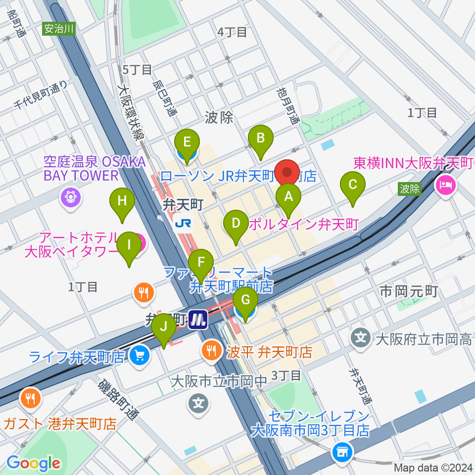 スタジオフリエ周辺のコンビニエンスストア一覧地図