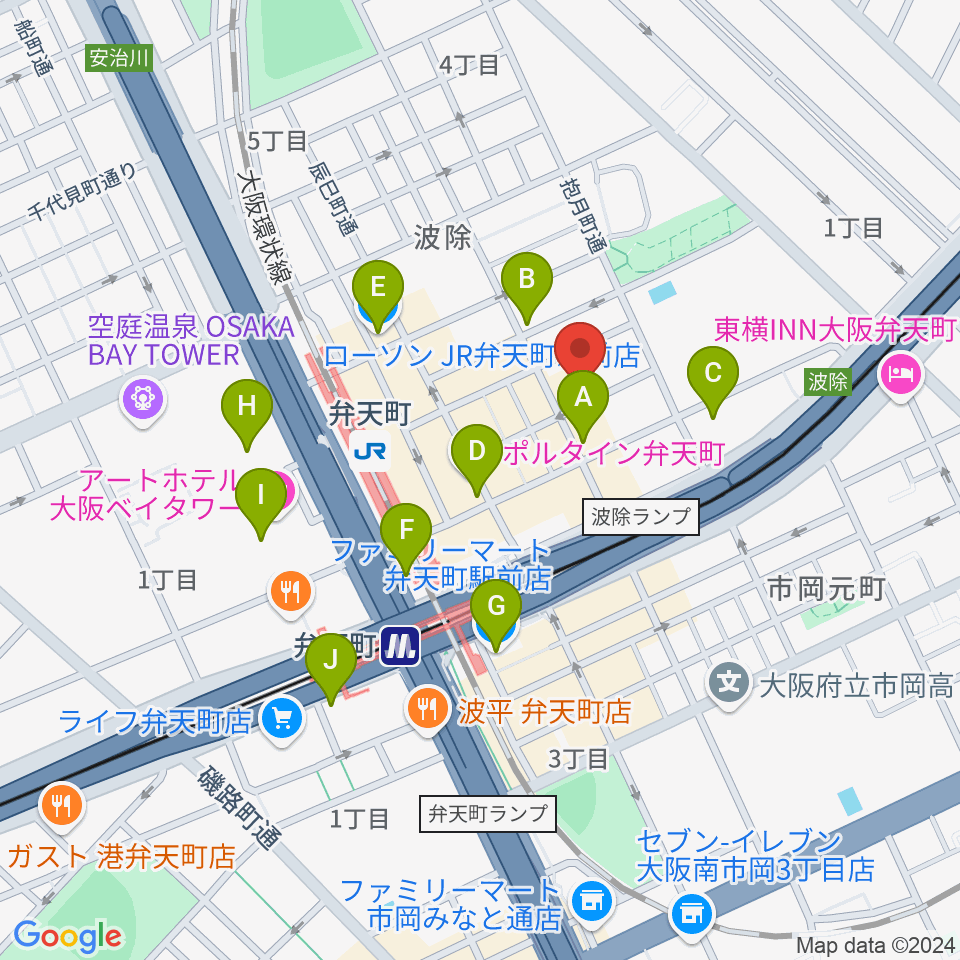 スタジオフリエ周辺のコンビニエンスストア一覧地図