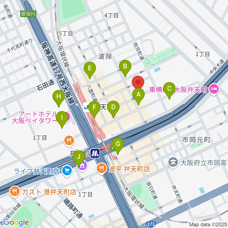 スタジオフリエ周辺のコンビニエンスストア一覧地図