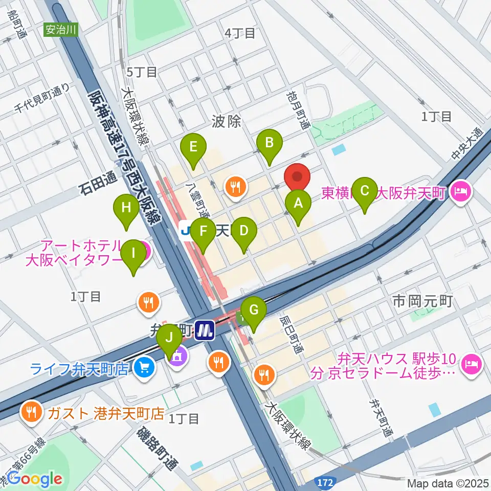 スタジオフリエ周辺のコンビニエンスストア一覧地図