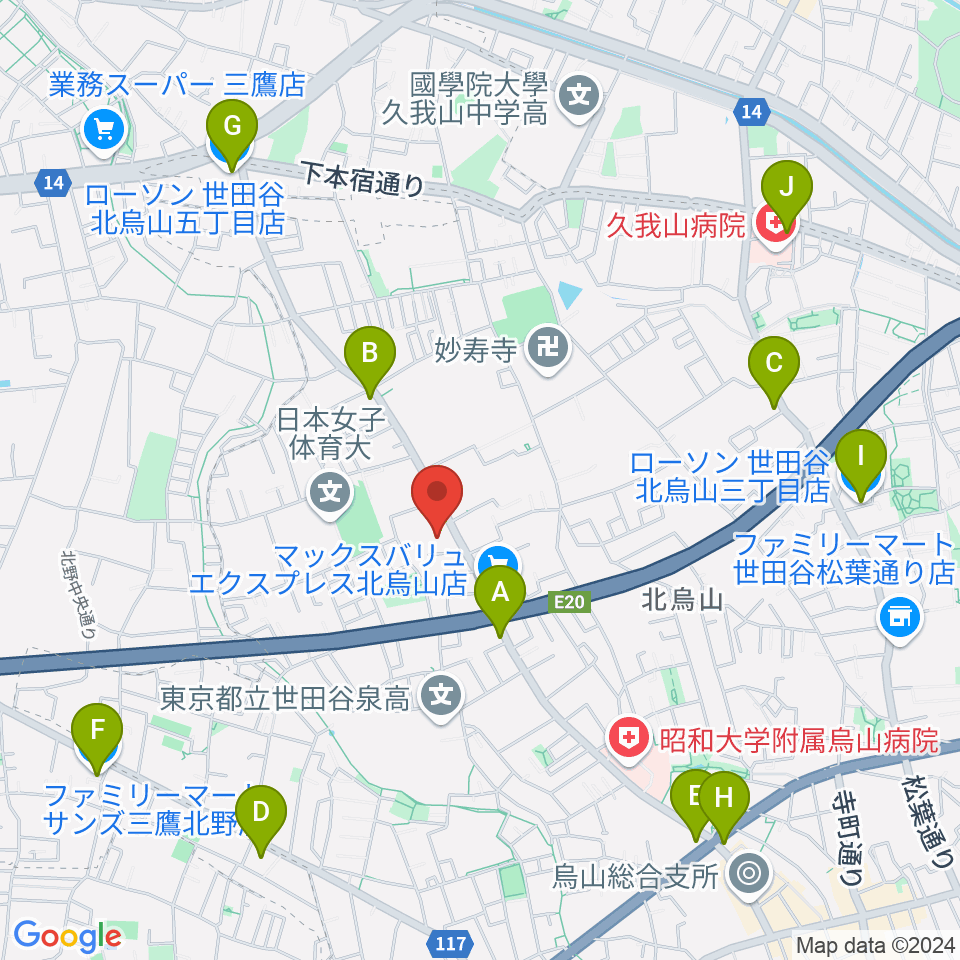 BS&T Studio周辺のコンビニエンスストア一覧地図