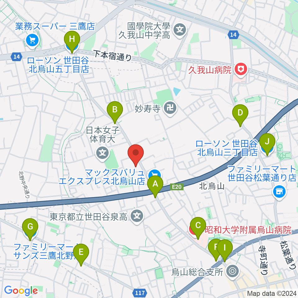 BS&T Studio周辺のコンビニエンスストア一覧地図