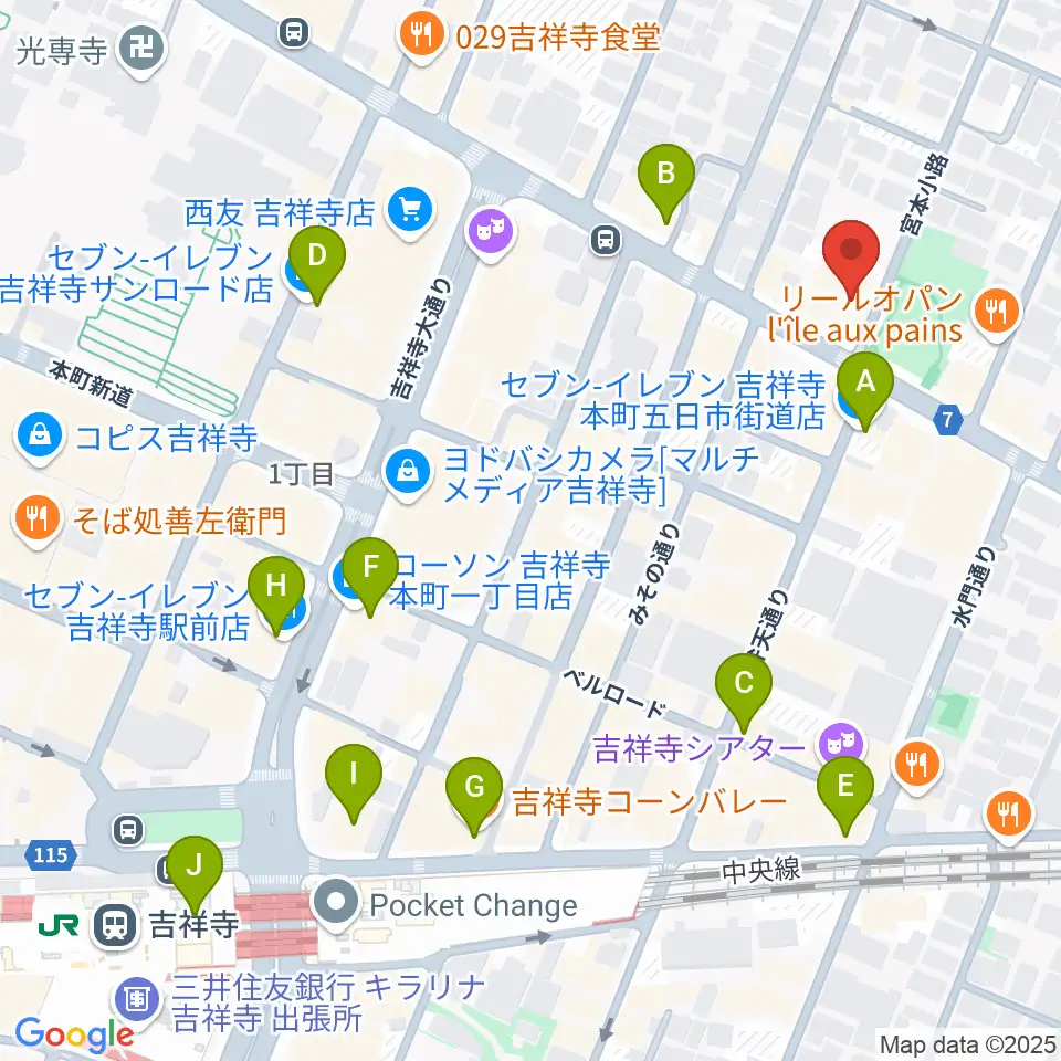 スタジオ・アルファ・ベガ周辺のコンビニエンスストア一覧地図