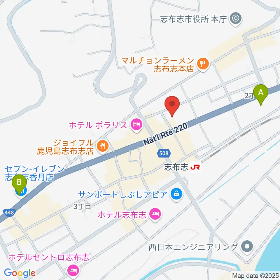 島津楽器 音楽教室周辺のコンビニエンスストア一覧地図