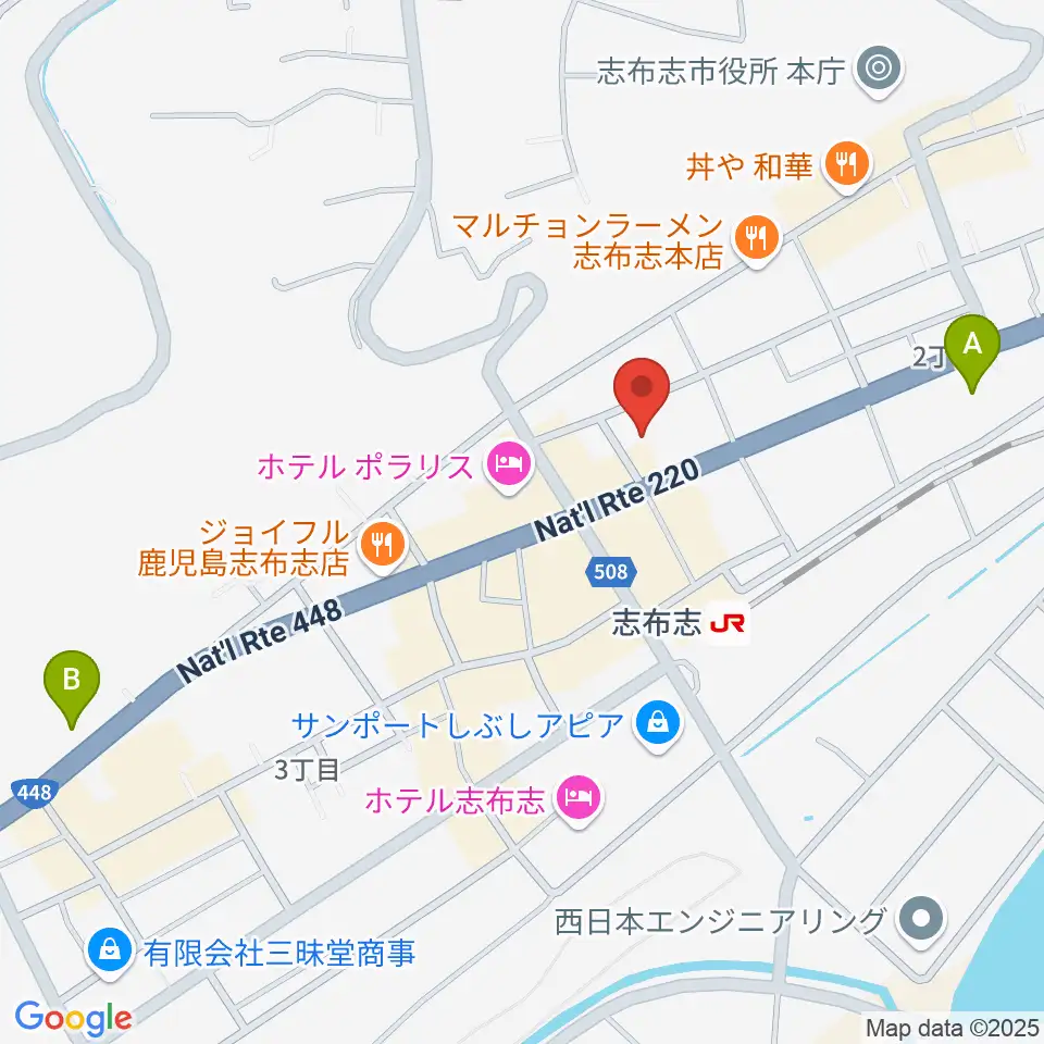 島津楽器 音楽教室周辺のコンビニエンスストア一覧地図