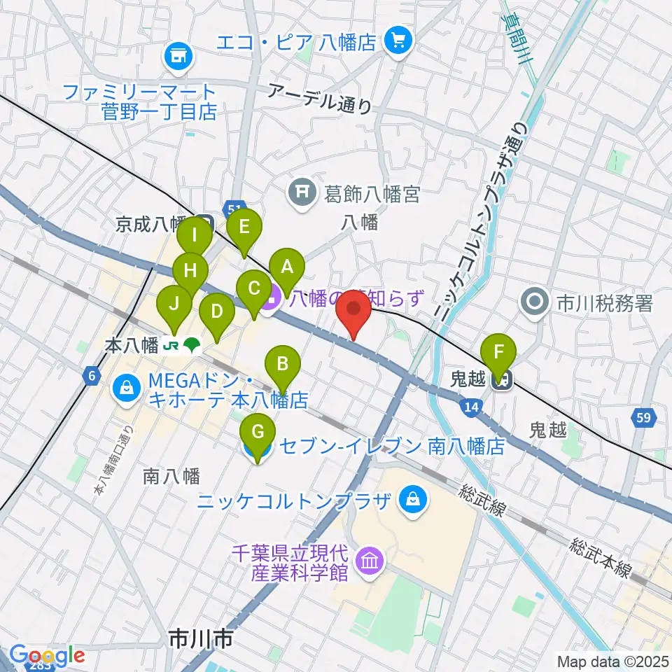 サウンドビュー音楽教室周辺のコンビニエンスストア一覧地図
