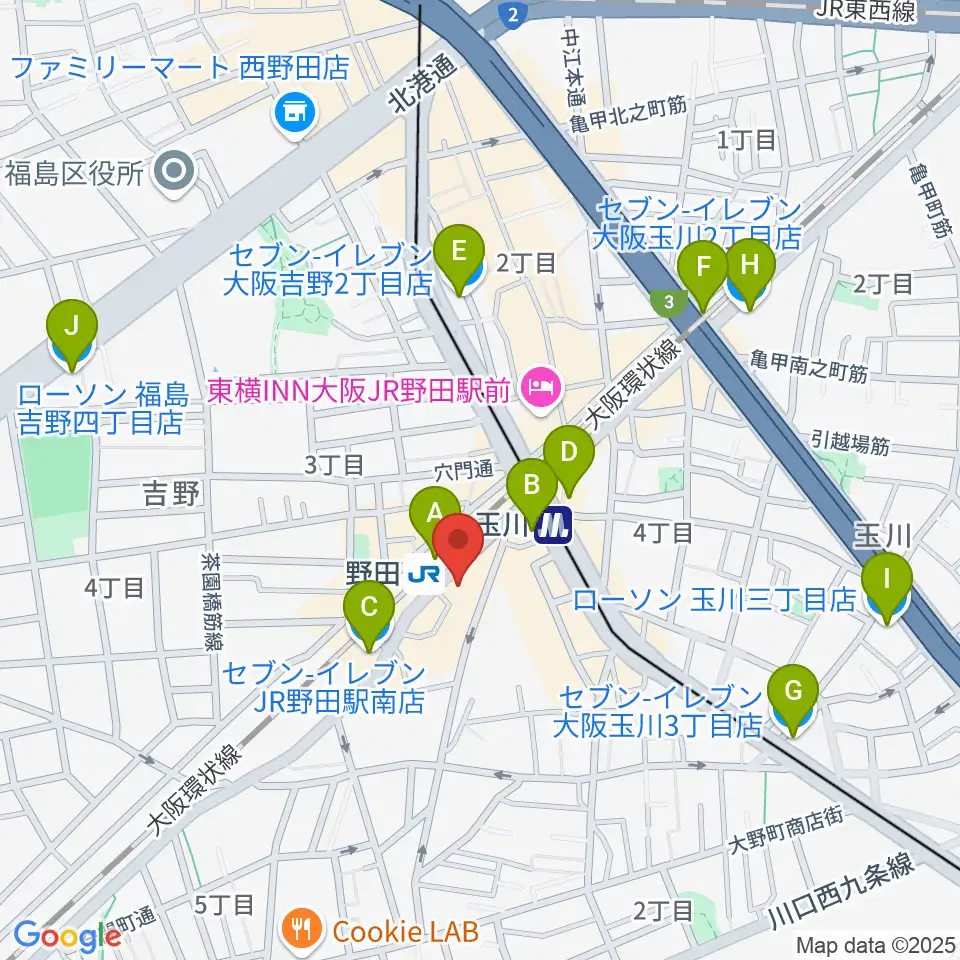 Matsuda Music School周辺のコンビニエンスストア一覧地図