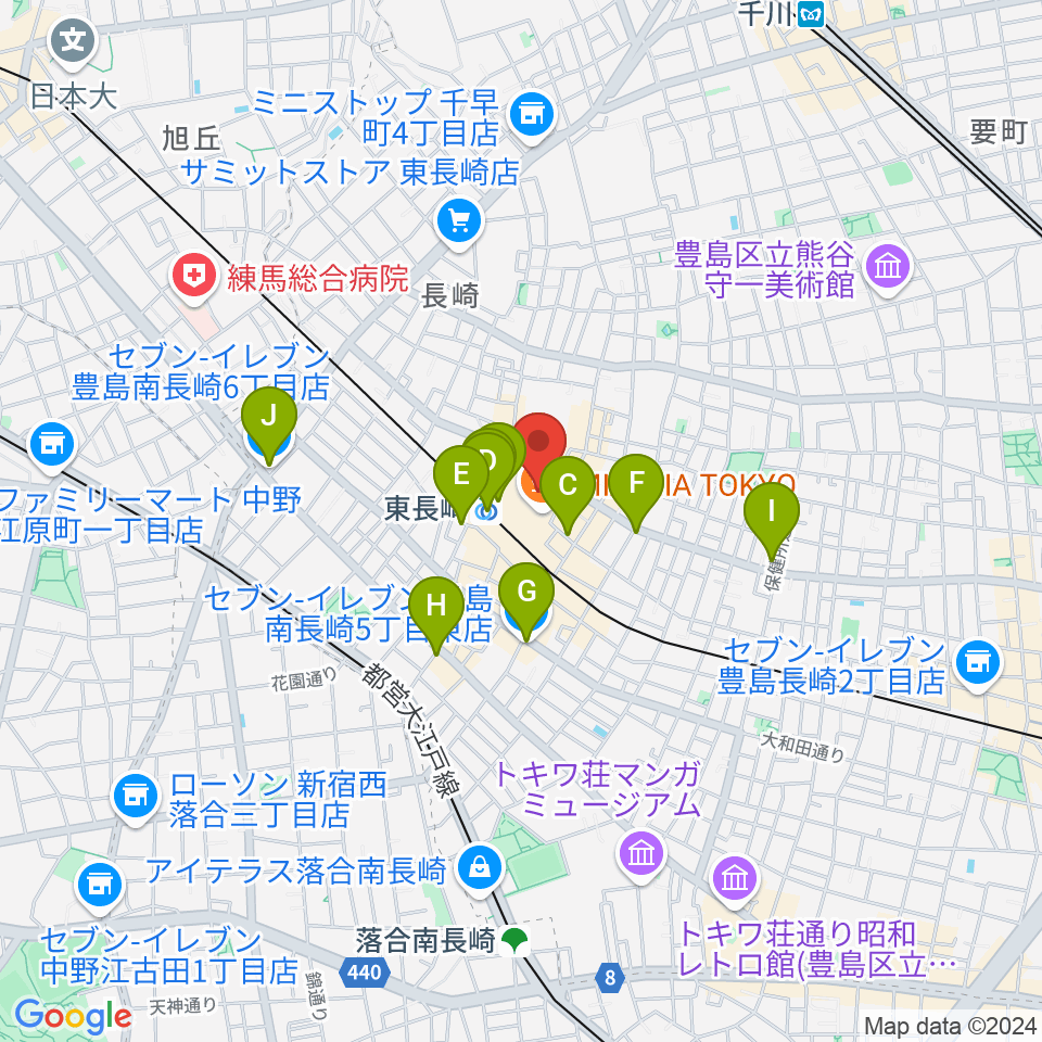 クラウドメイトミュージックスクール周辺のコンビニエンスストア一覧地図