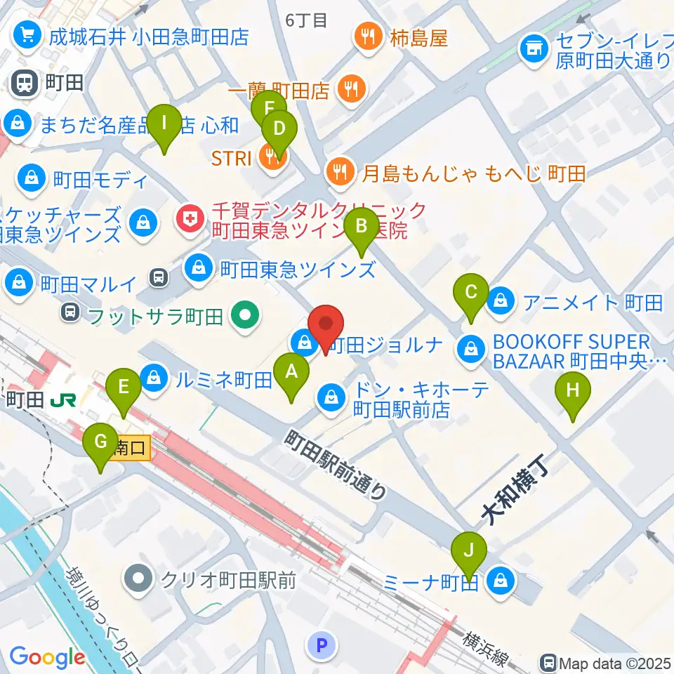 スガナミミュージックサロン町田周辺のコンビニエンスストア一覧地図