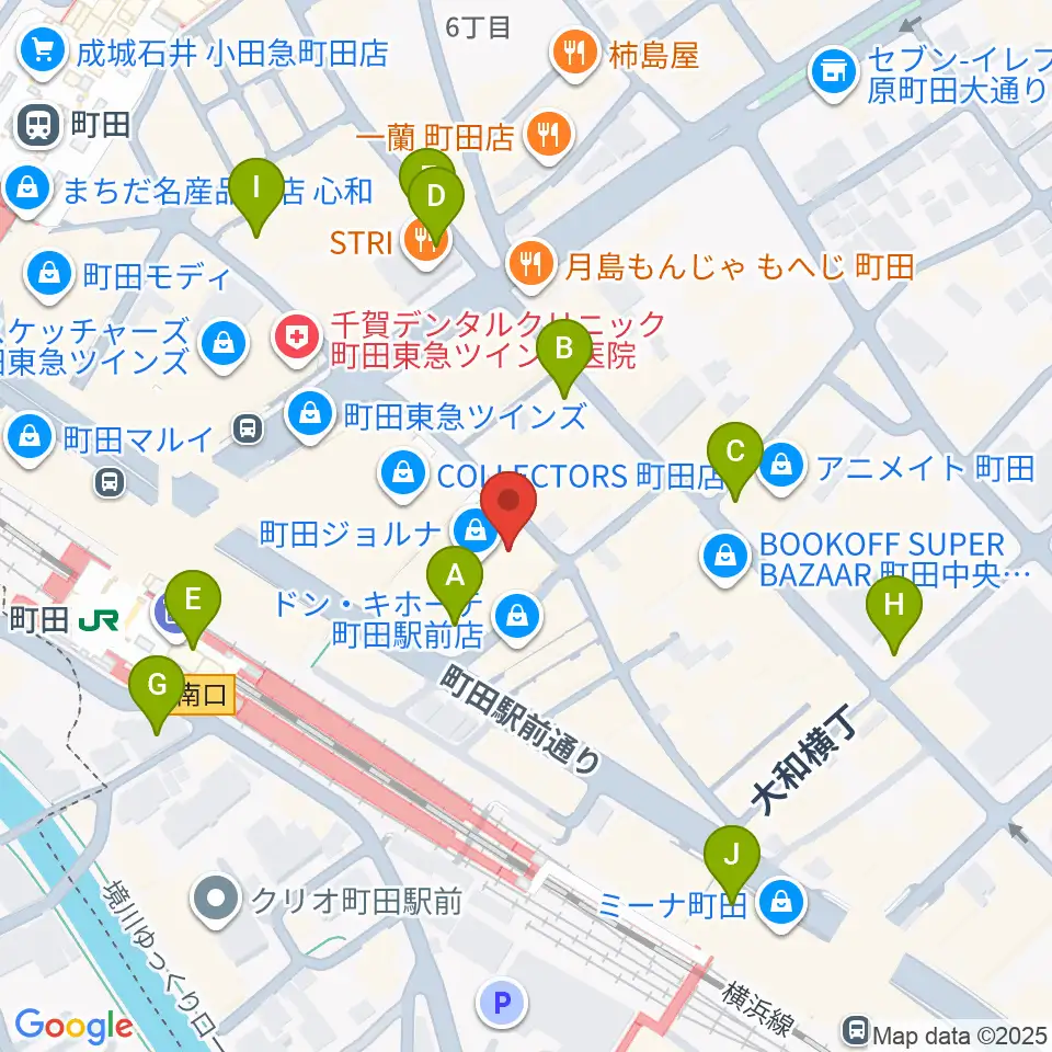 スガナミミュージックサロン町田周辺のコンビニエンスストア一覧地図