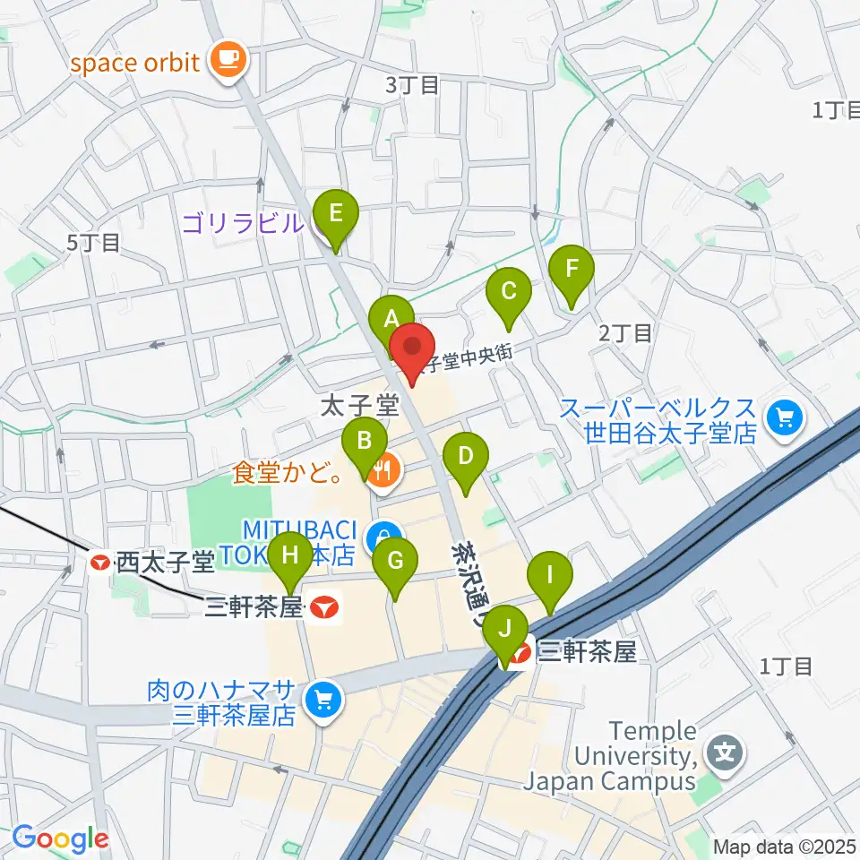 スガナミ三軒茶屋センター周辺のコンビニエンスストア一覧地図